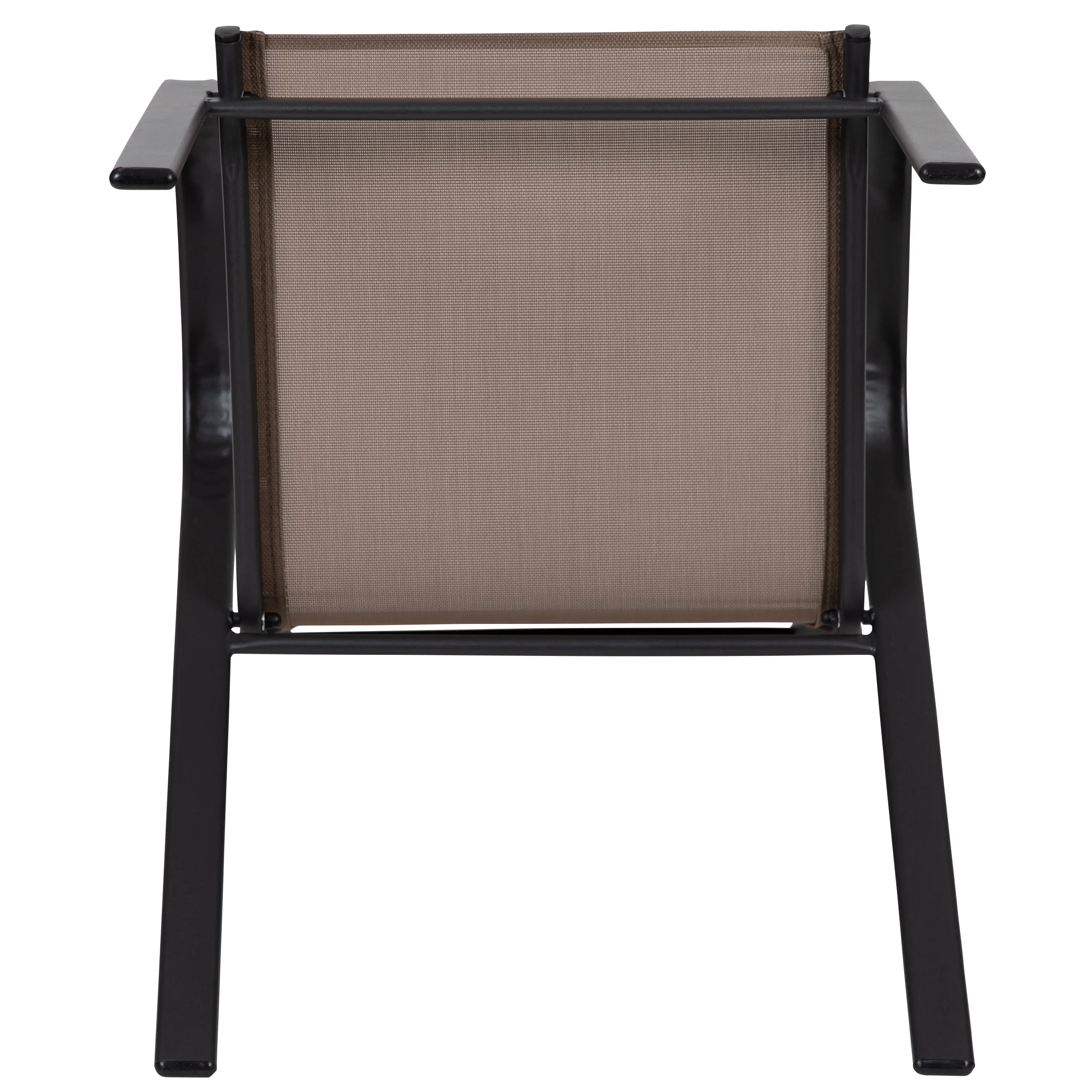 4 Pack Brazos Series Outdoor Stack Chair with Flex Comfort Material and Metal Frame