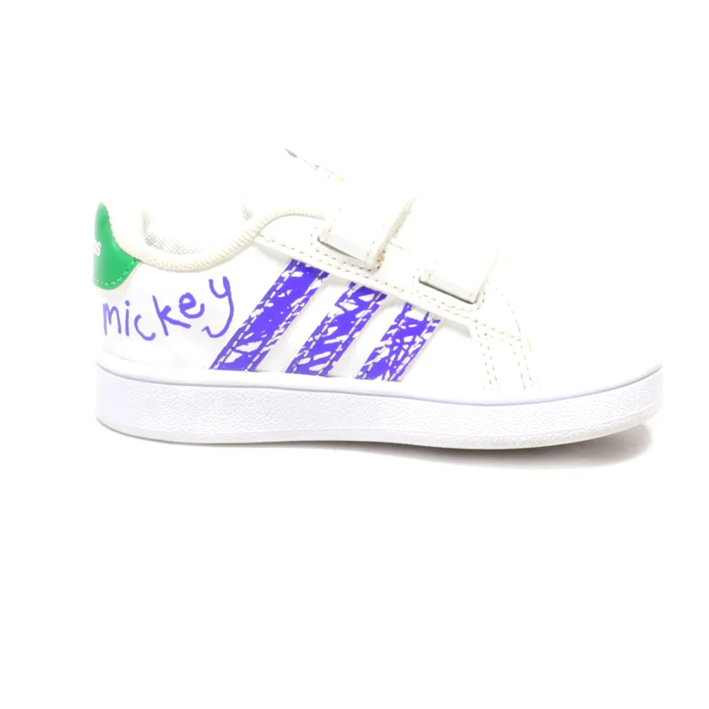 Adidas Mickey Walkers Leather White Colour For Kids