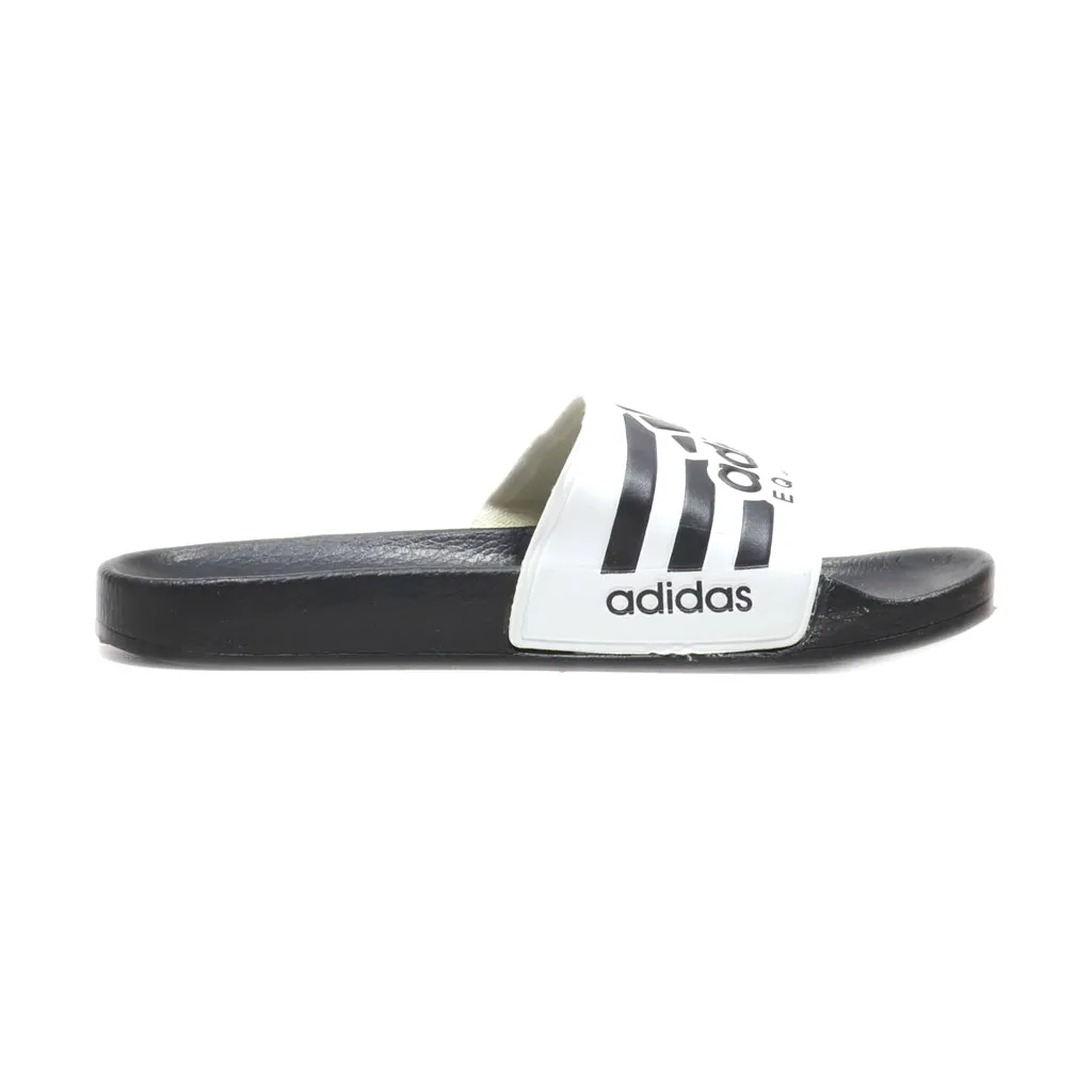 Adidas Slippers Leather White Colour For Men