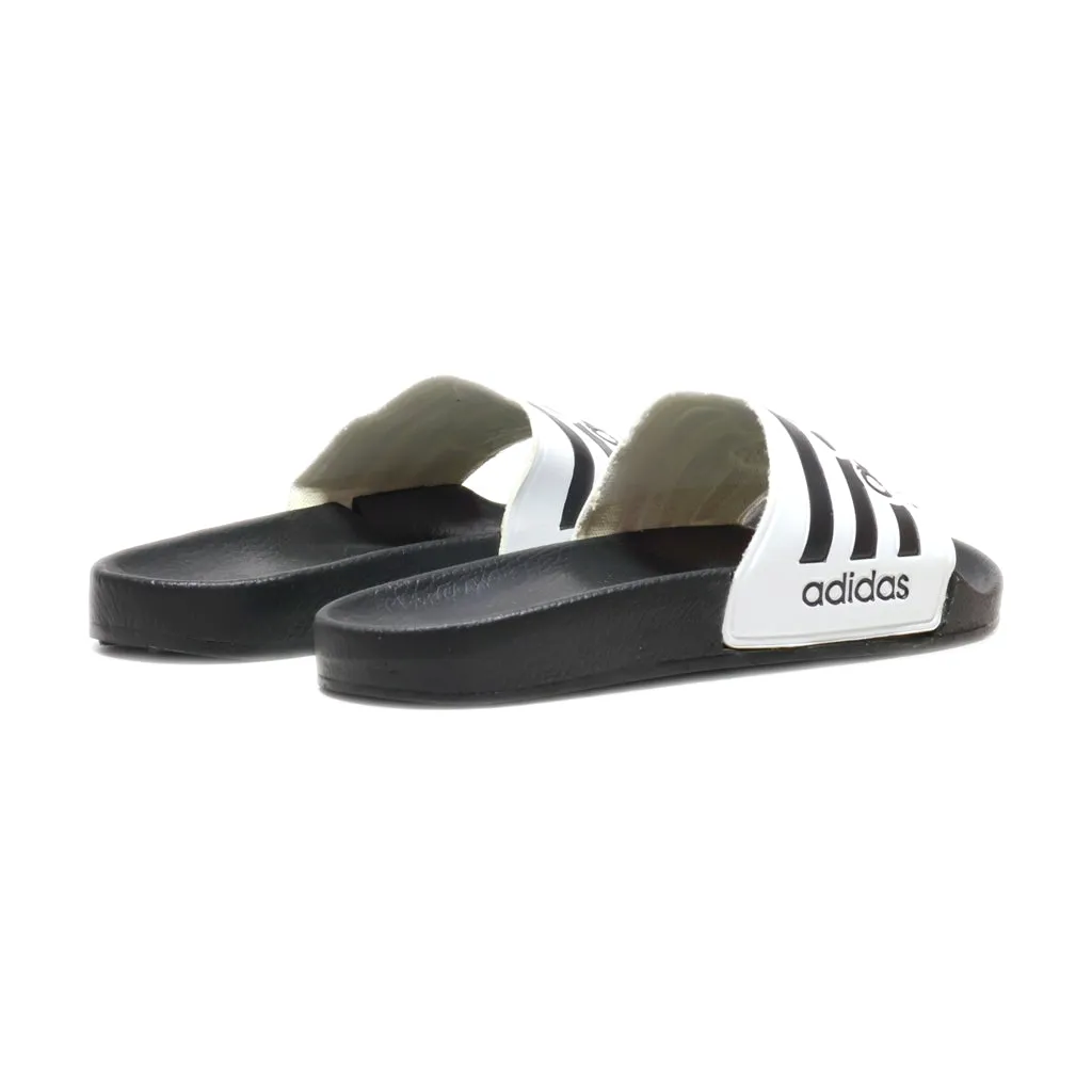 Adidas Slippers Leather White Colour For Men