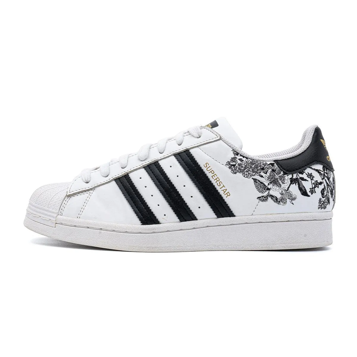 Adidas Superstar Floral Low-Top Sneakers Leather White Colour For Women