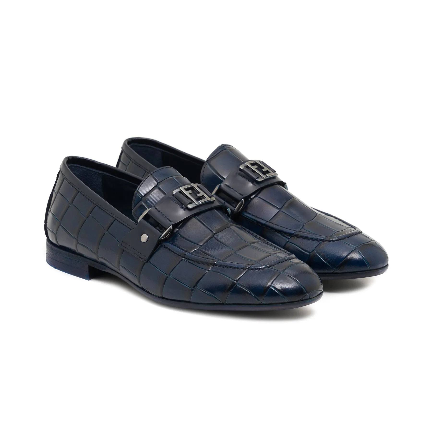 Anaconda Navy Blue Loafer