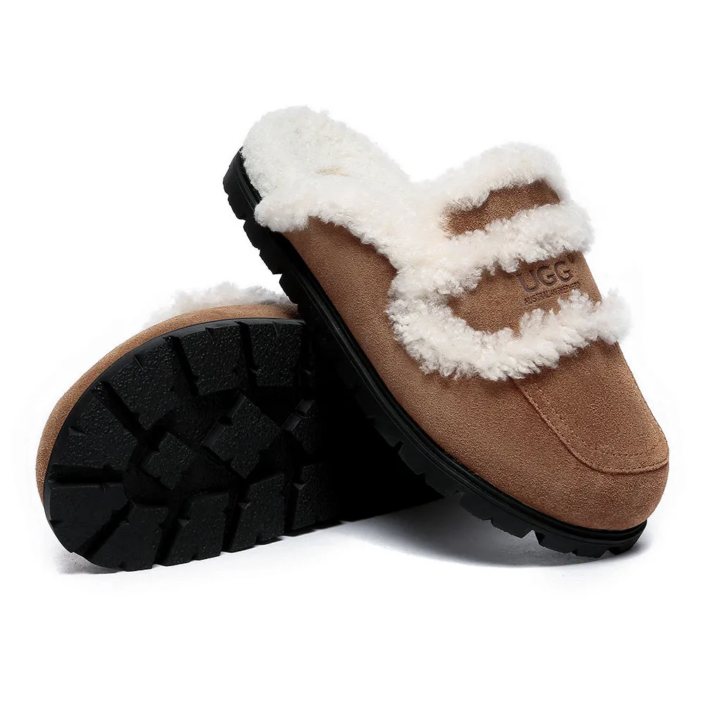 AUSTRALIAN SHEPHERD UGG Slippers Sheepskin Wool Shearling Lined Remi #AS2054