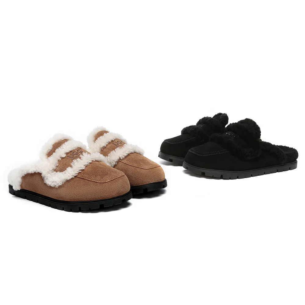 AUSTRALIAN SHEPHERD UGG Slippers Sheepskin Wool Shearling Lined Remi #AS2054