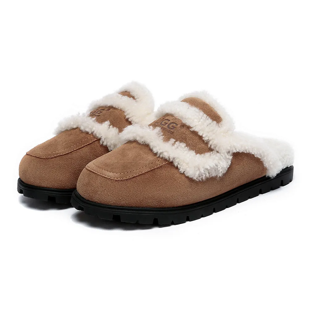 AUSTRALIAN SHEPHERD UGG Slippers Sheepskin Wool Shearling Lined Remi #AS2054