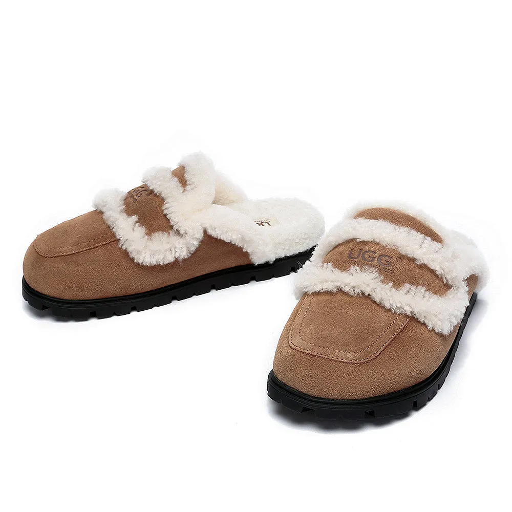 AUSTRALIAN SHEPHERD UGG Slippers Sheepskin Wool Shearling Lined Remi #AS2054