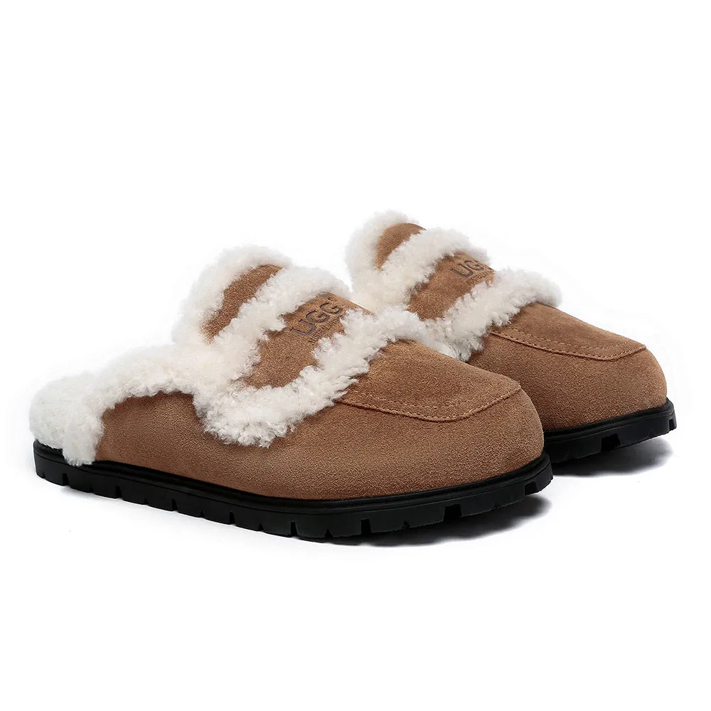 AUSTRALIAN SHEPHERD UGG Slippers Sheepskin Wool Shearling Lined Remi #AS2054