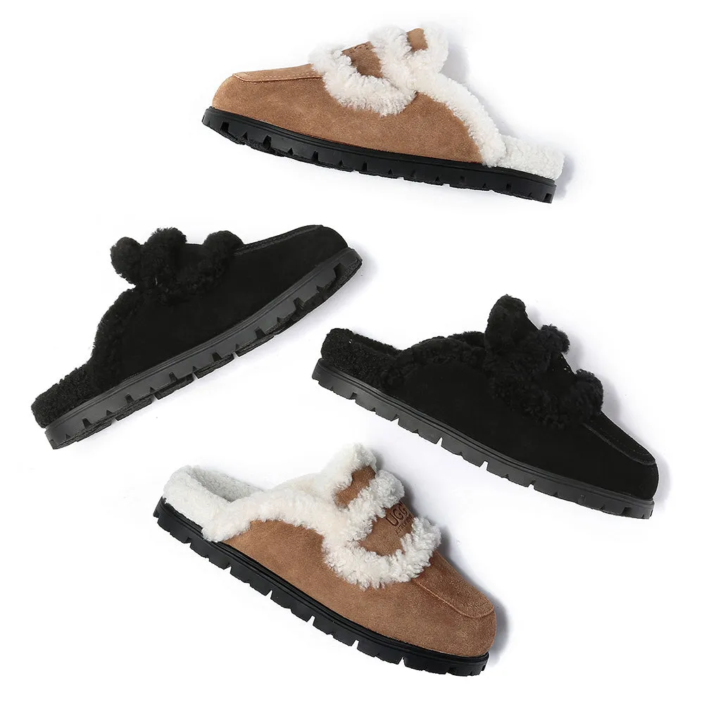 AUSTRALIAN SHEPHERD UGG Slippers Sheepskin Wool Shearling Lined Remi #AS2054