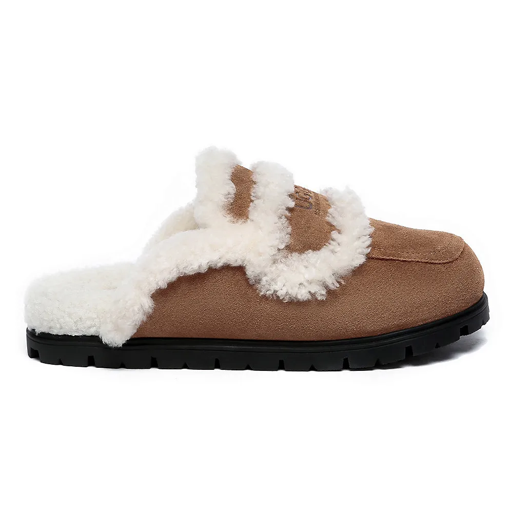 AUSTRALIAN SHEPHERD UGG Slippers Sheepskin Wool Shearling Lined Remi #AS2054