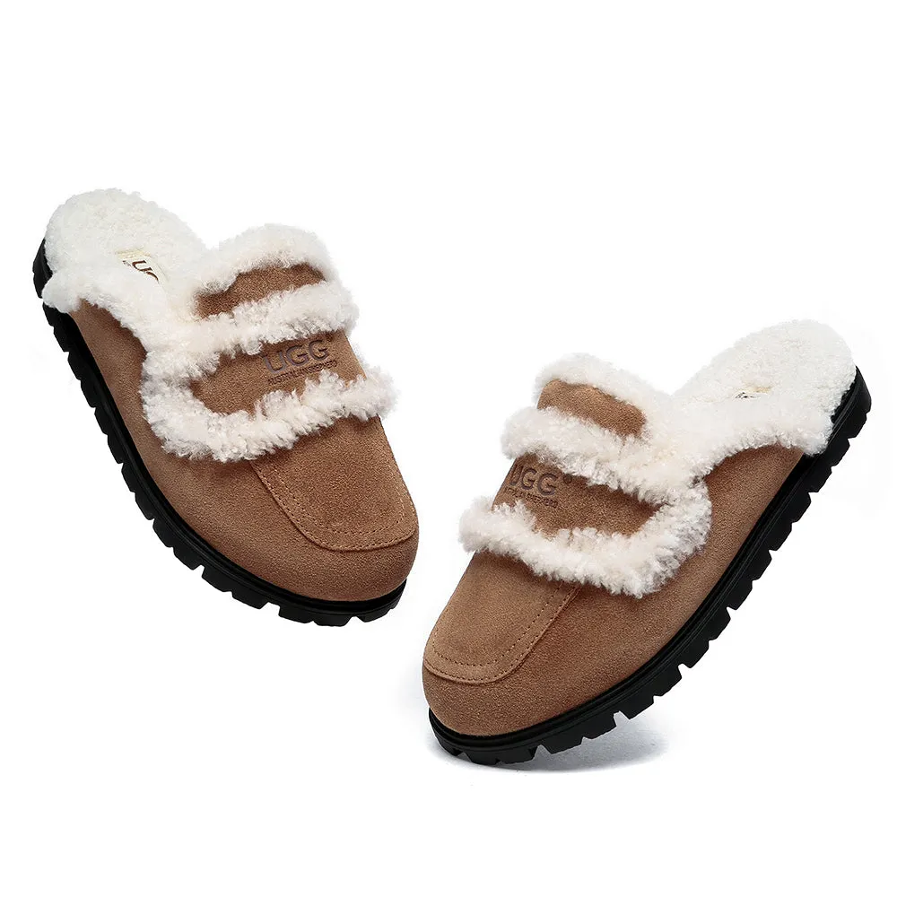 AUSTRALIAN SHEPHERD UGG Slippers Sheepskin Wool Shearling Lined Remi #AS2054