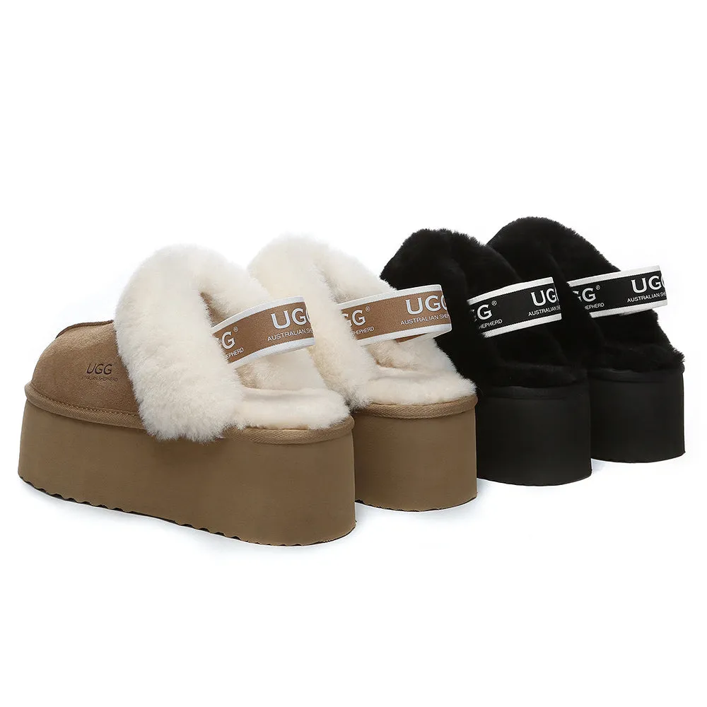 AUSTRALIAN SHEPHERD UGG Slippers Women Slingback Muffin Plus Platform #AS2071