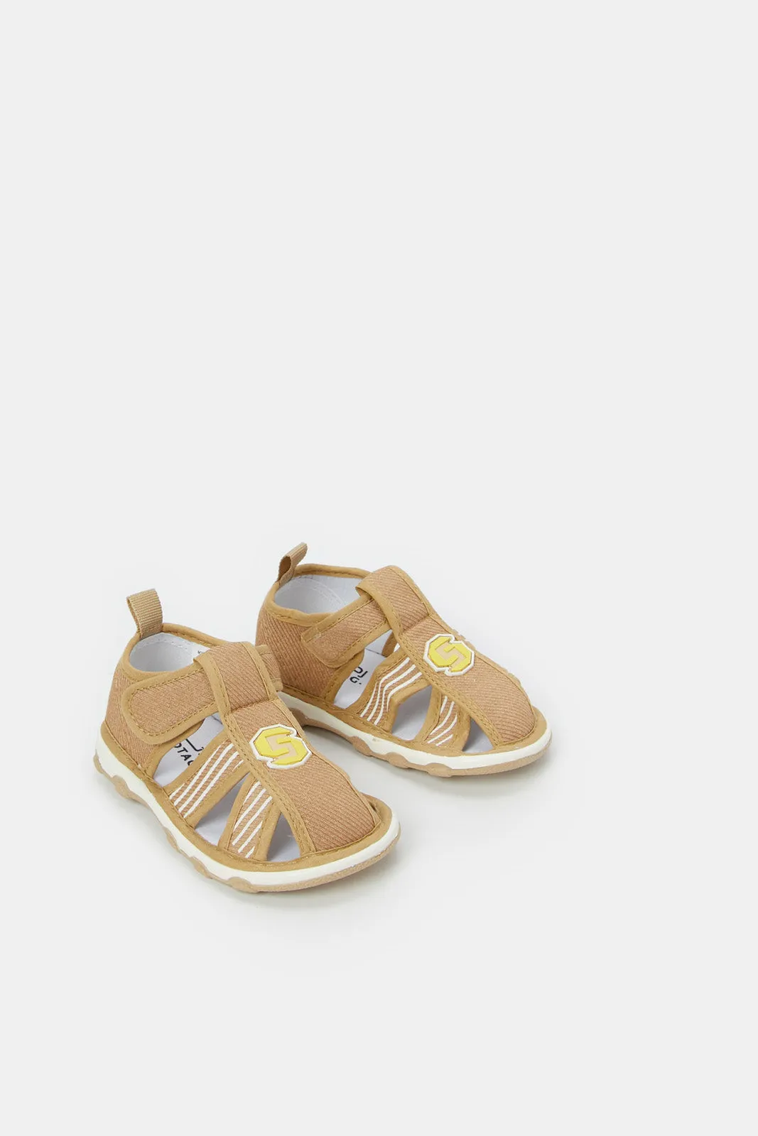 Babies Beige Textured Pump