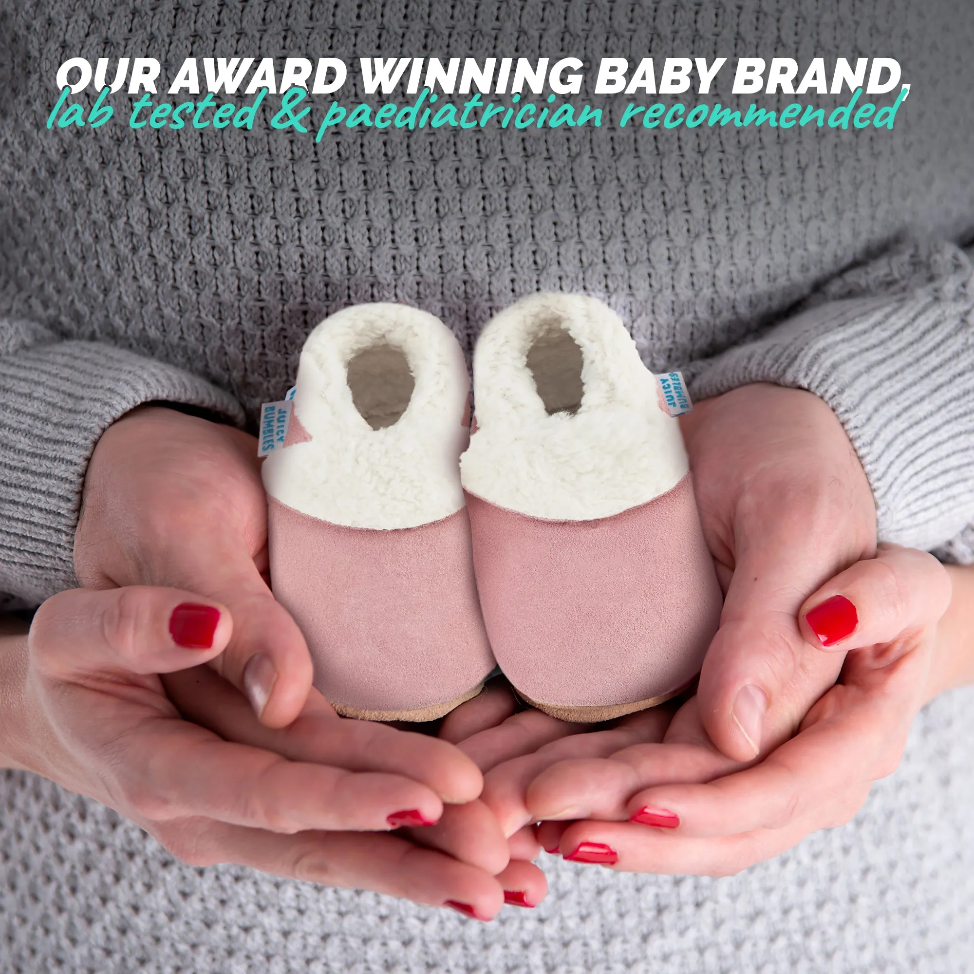 Baby Slippers - Pale Pink