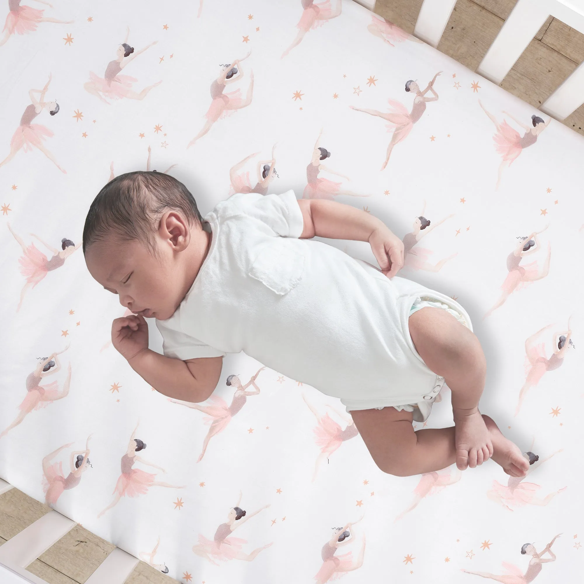 Ballerina Baby Cotton Fitted Crib Sheet