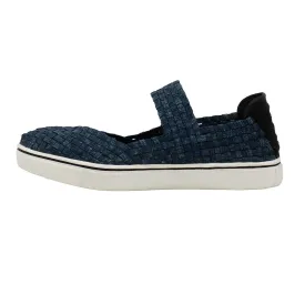 Bernie Mev. Woven Ballerinas Fabric Blue Colour For Women