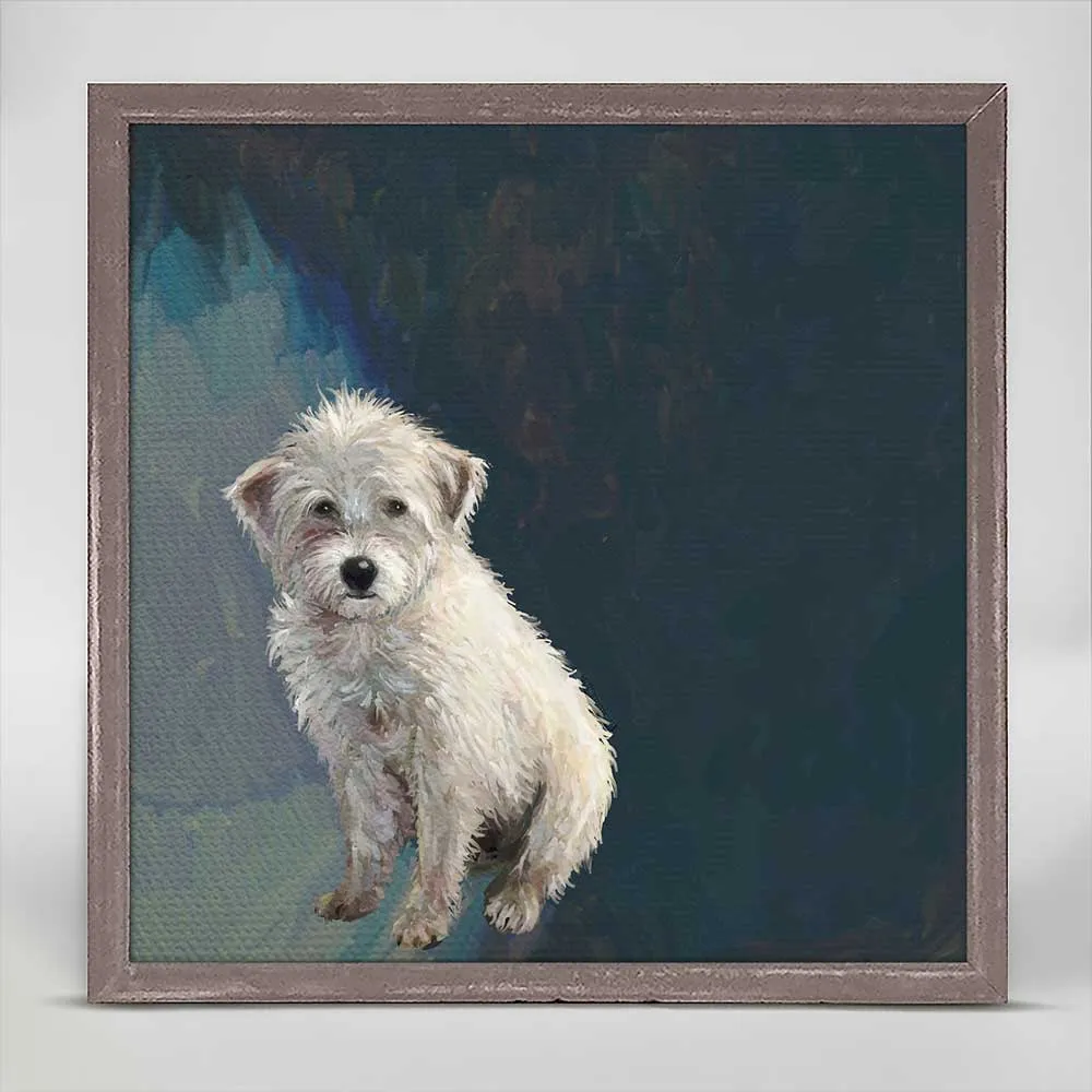 Best Friend - Little Scruffy Dog Mini Framed Canvas