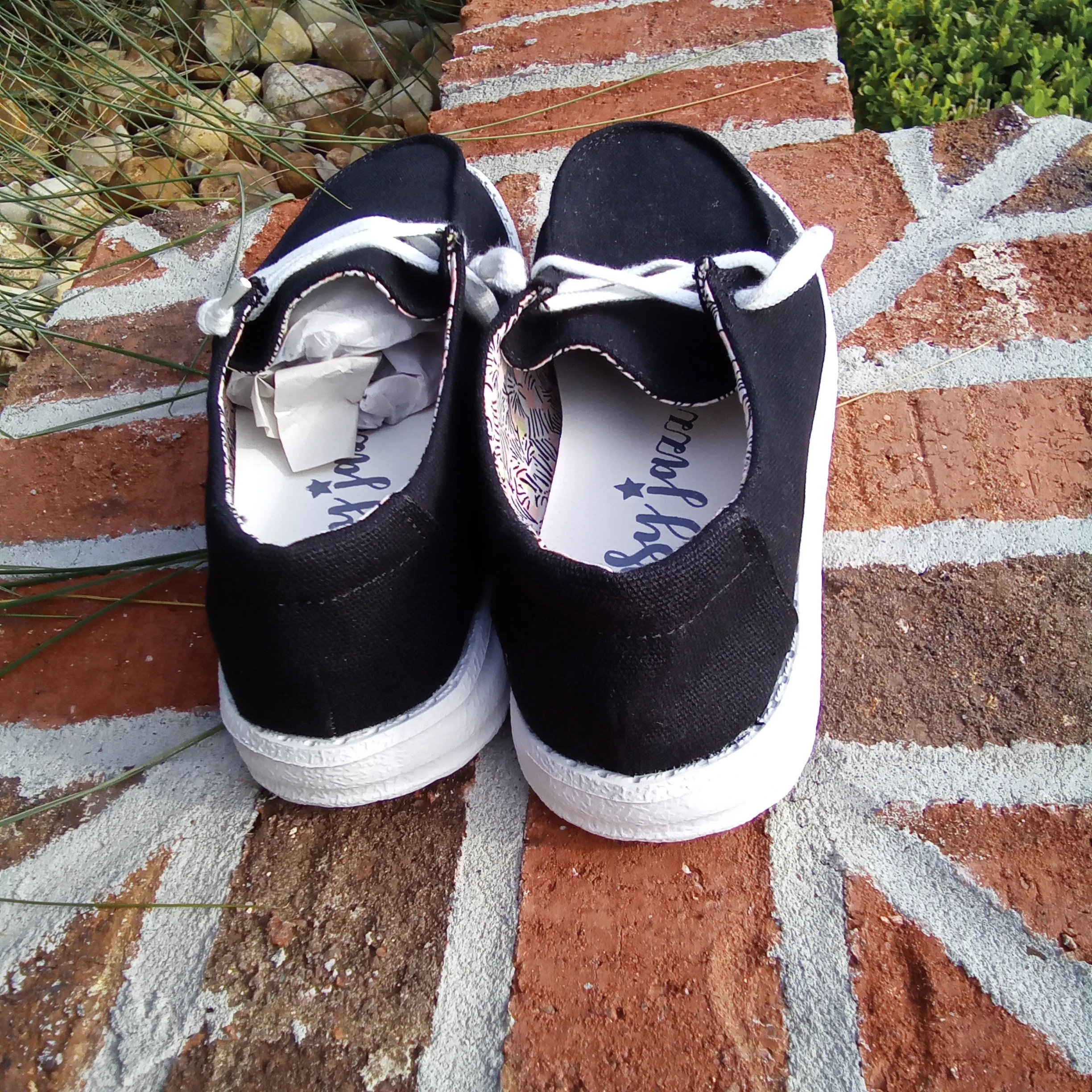 Black and White Slip Ons | Gypsy Jazz Holly4