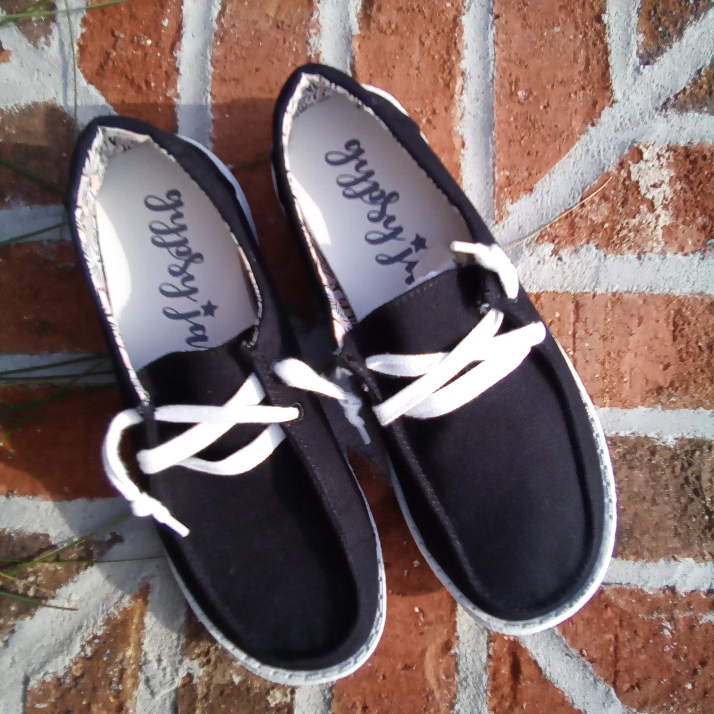 Black and White Slip Ons | Gypsy Jazz Holly4