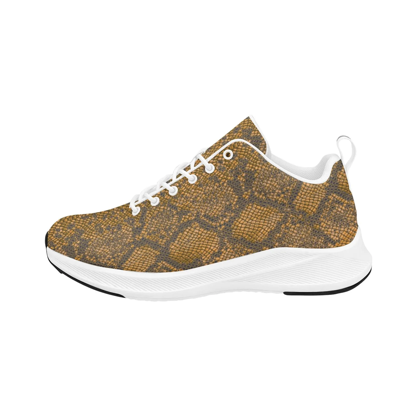 bronze snakeskin print Women's Alpha Running Shoes (Model 10093)