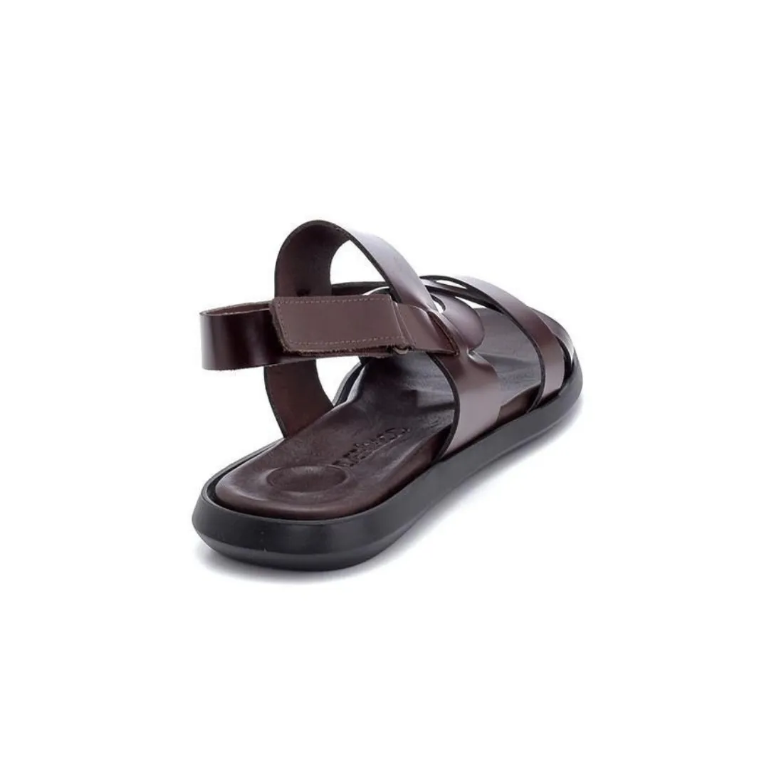 Brown Men Leather Sandal