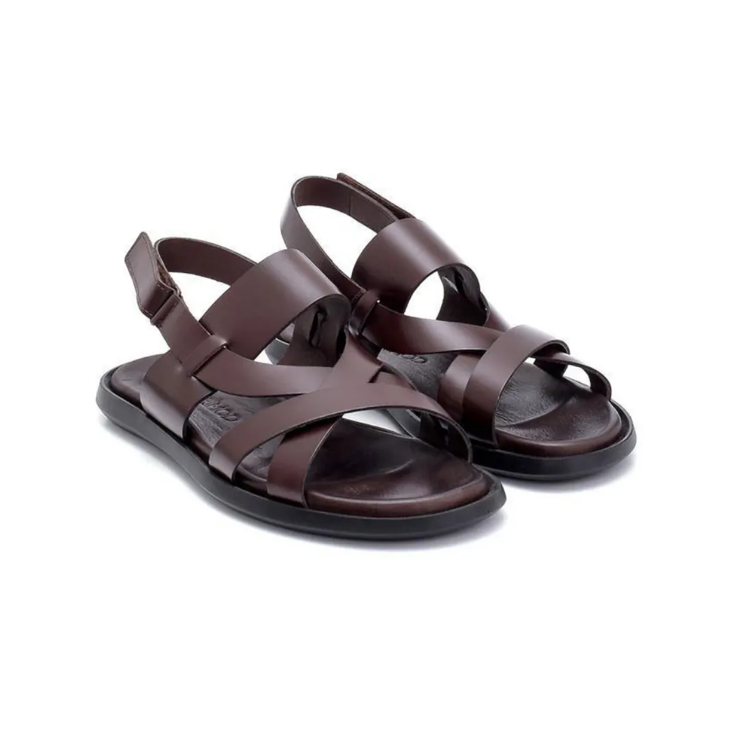 Brown Men Leather Sandal