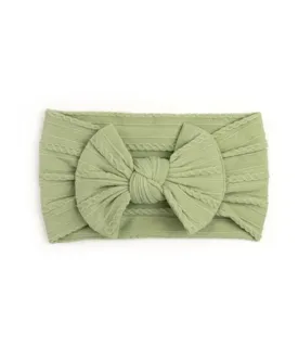 Cable Bow Headband - Sage