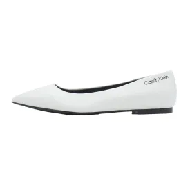 Calvin Klein Ballerinas Leather White Colour For Women