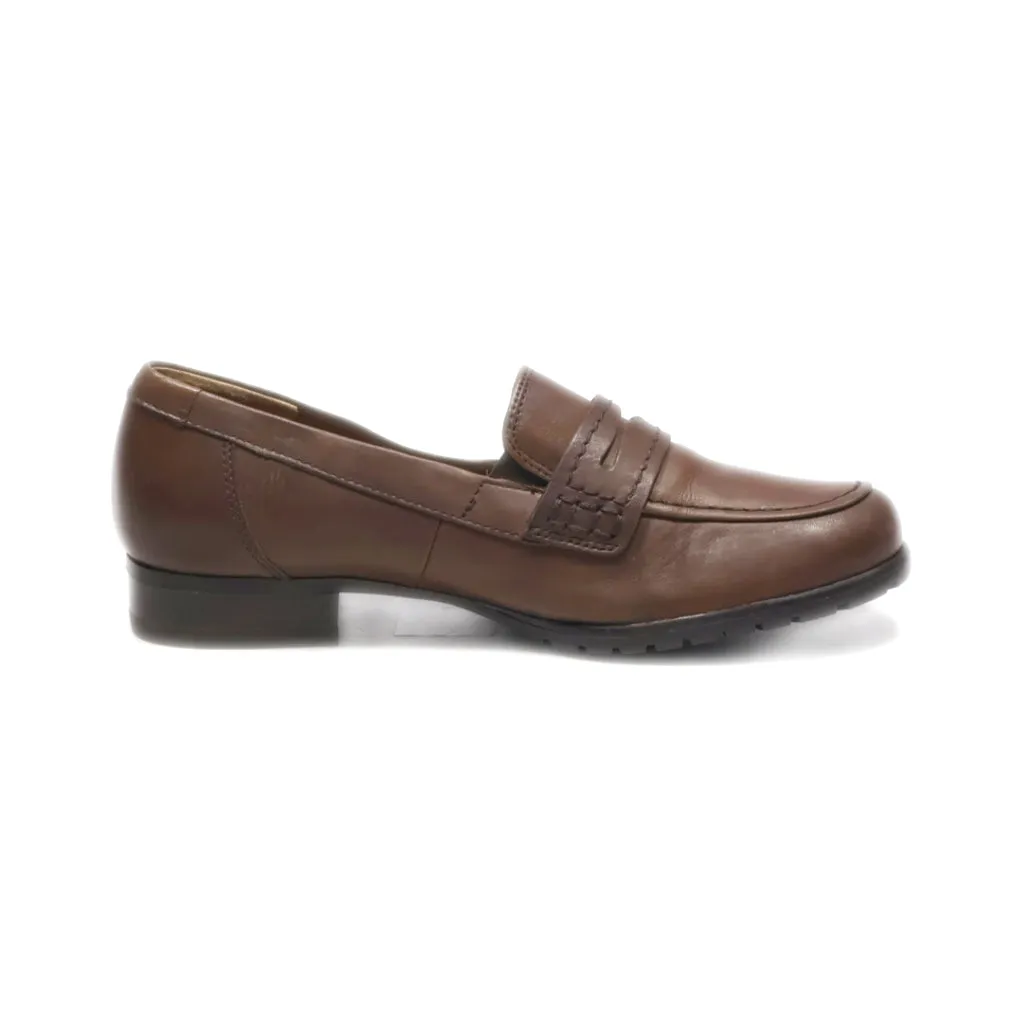 Caprice Loafers Leather Brown Colour For Women