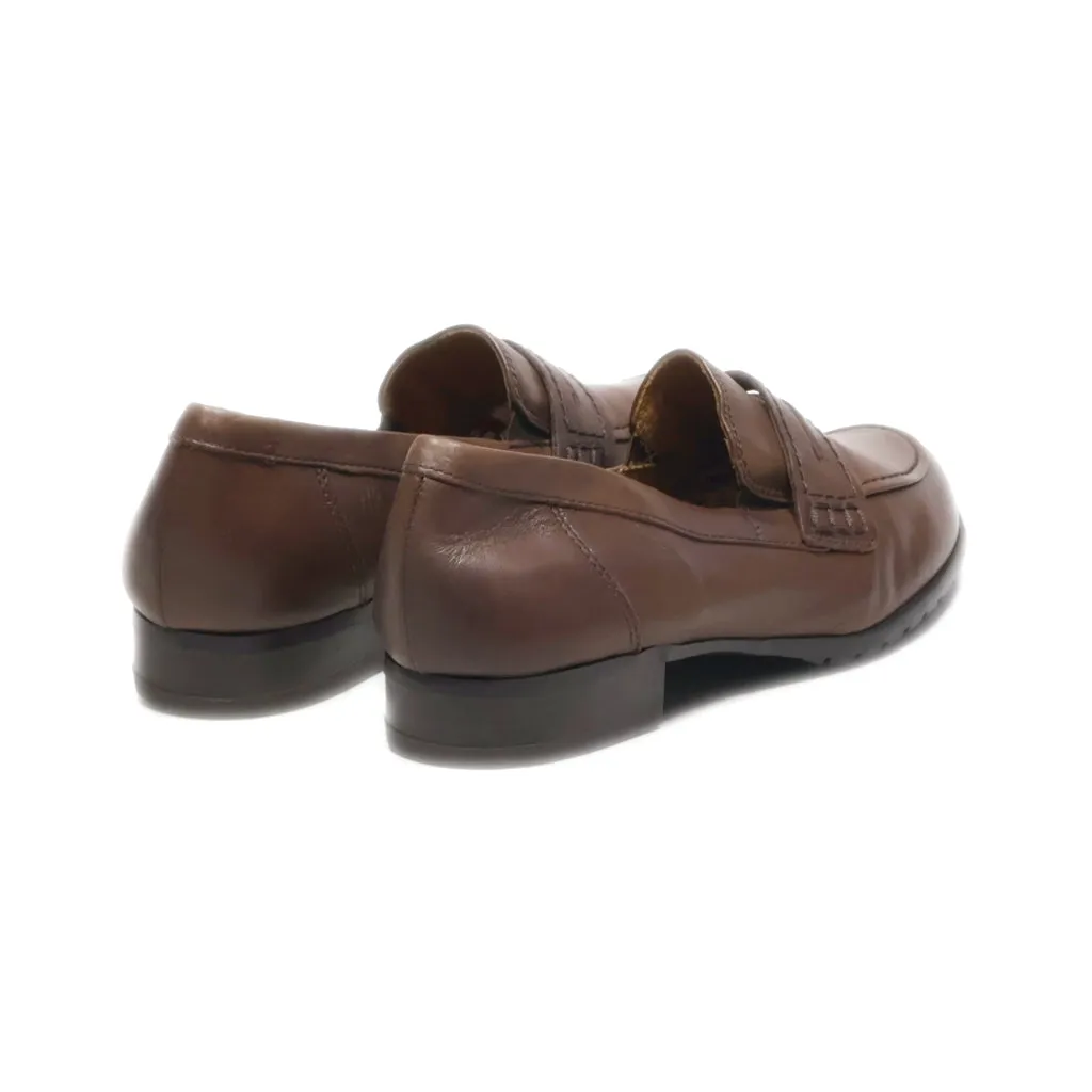 Caprice Loafers Leather Brown Colour For Women