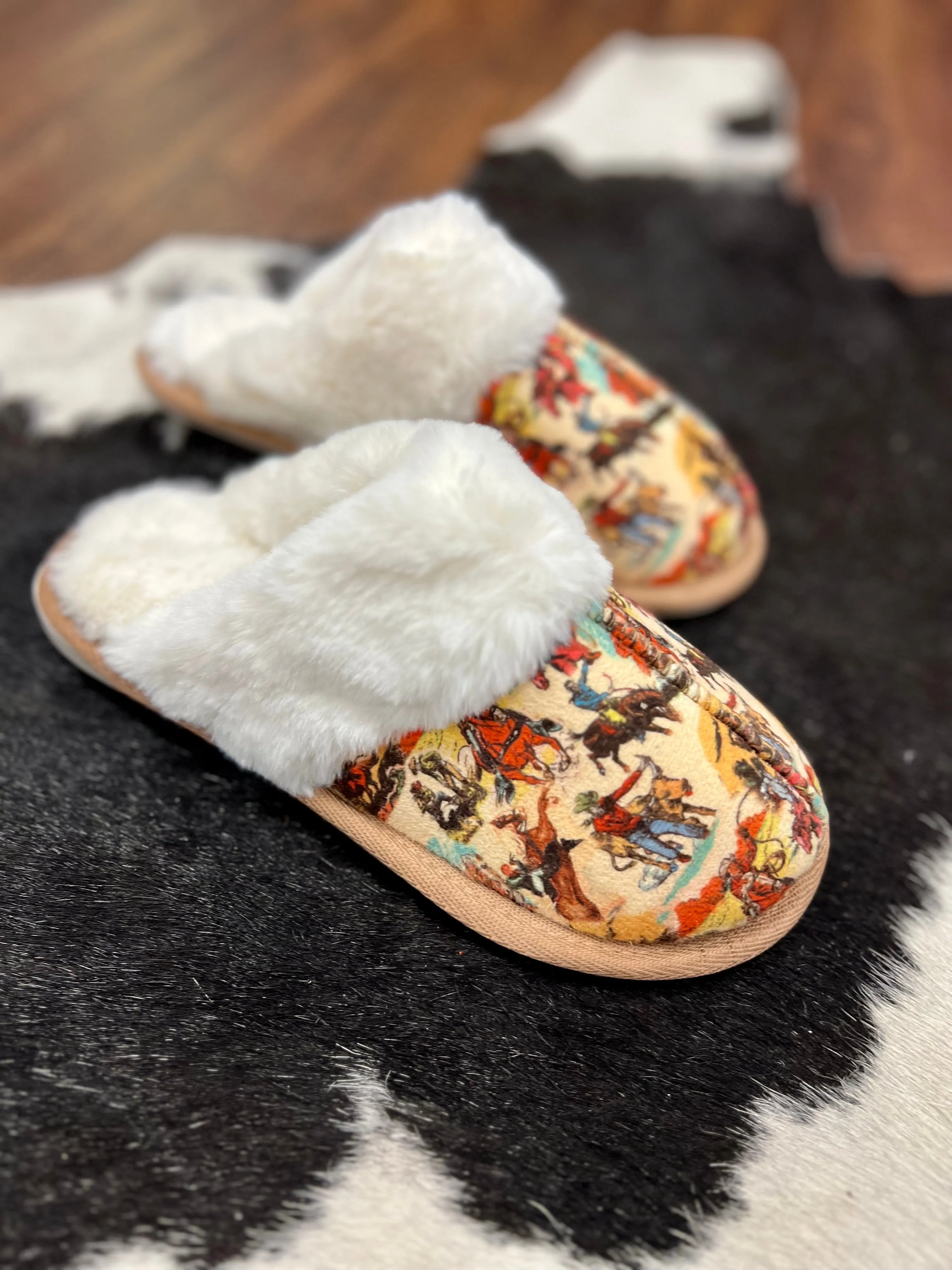 Cowboy Collage Slippers