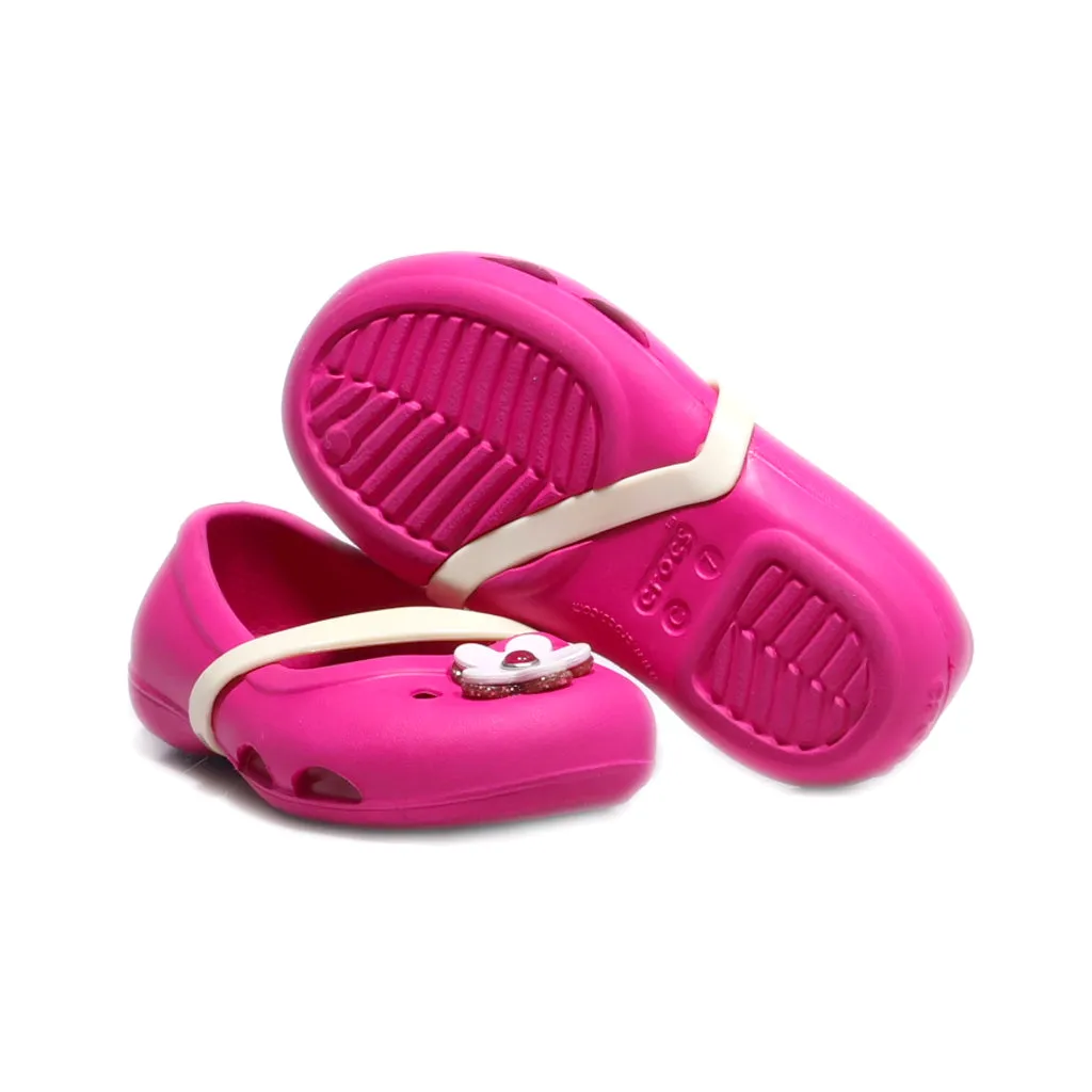 Crocs Ballerinas Rubber Pink Colour For Kids