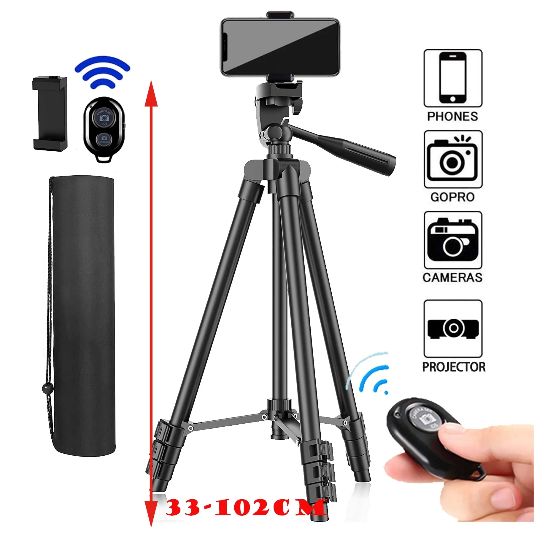 DSLR Flexible Tripod Extendable Travel Lightweight Stand