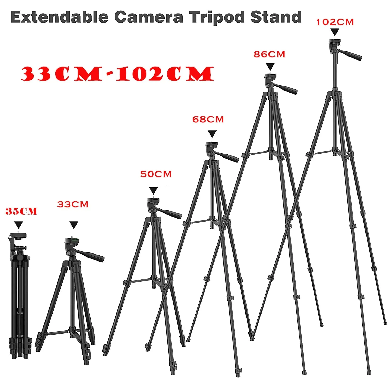 DSLR Flexible Tripod Extendable Travel Lightweight Stand