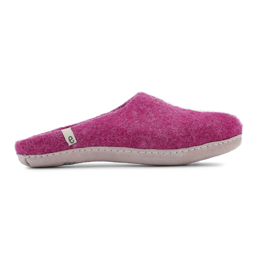 Egos Felted Wool Mule Slippers, Cerise