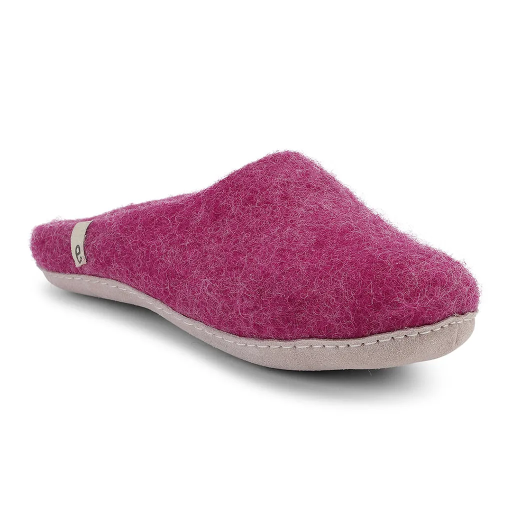 Egos Felted Wool Mule Slippers, Cerise