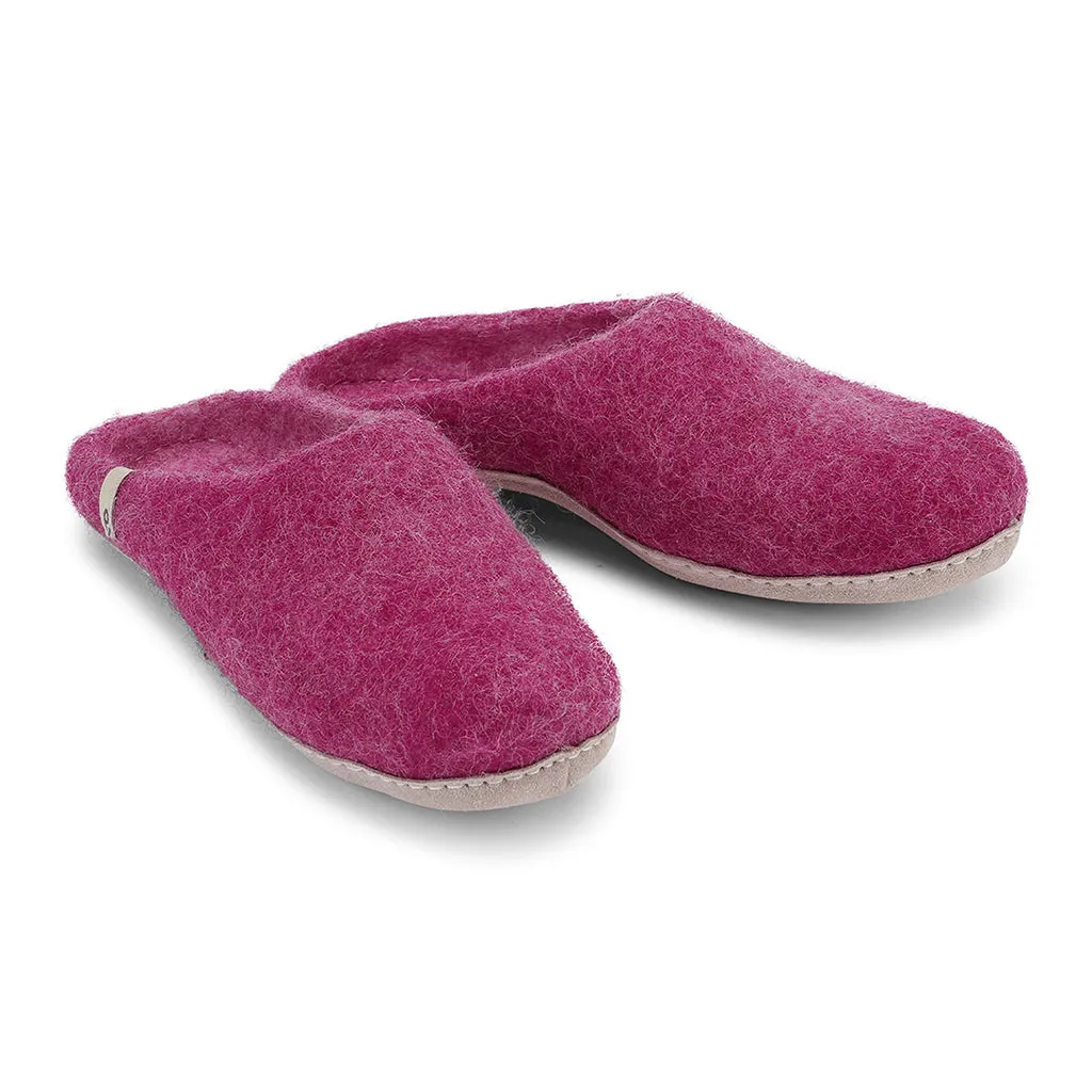 Egos Felted Wool Mule Slippers, Cerise