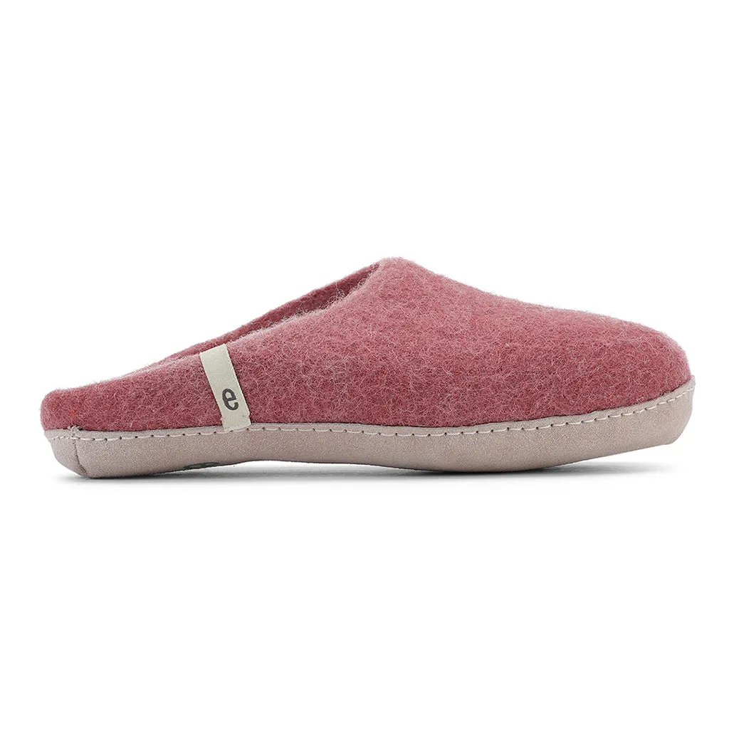 Egos Felted Wool Mule Slippers, Dusty Rose