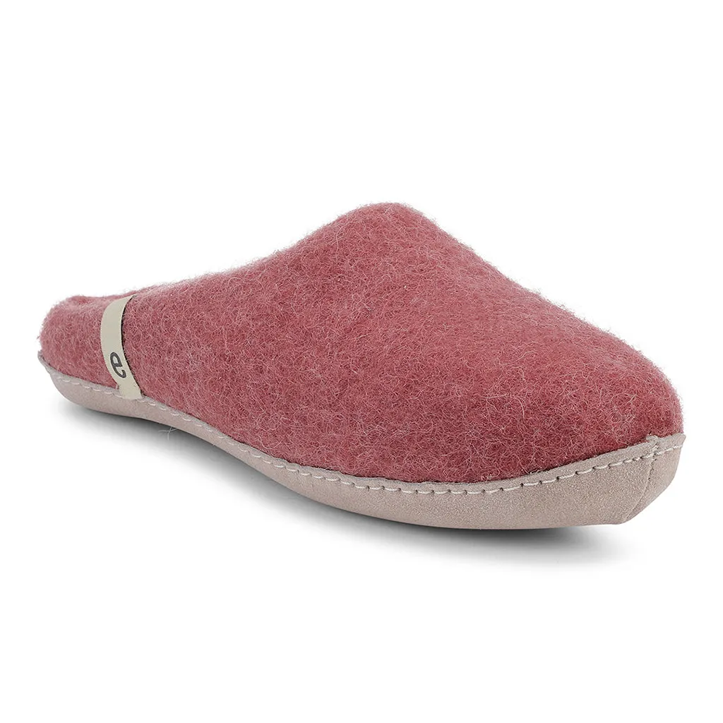 Egos Felted Wool Mule Slippers, Dusty Rose