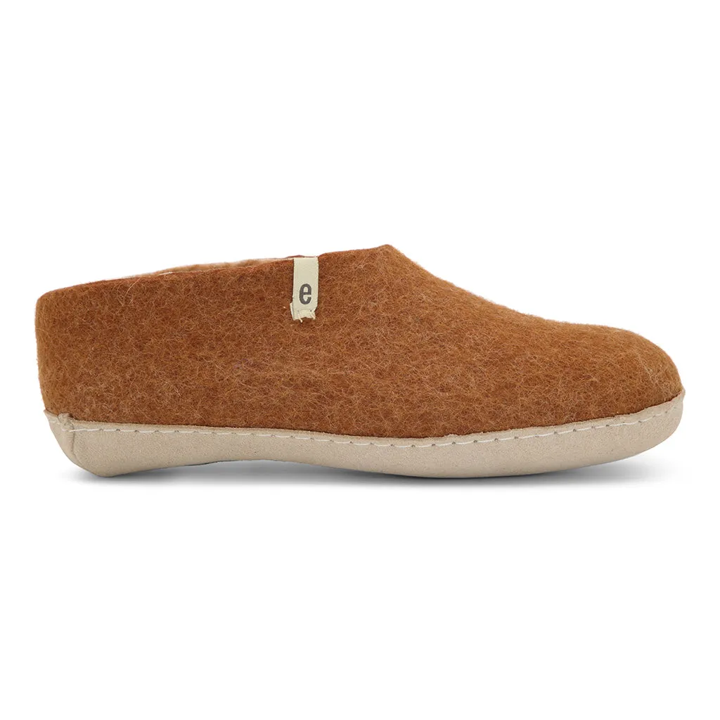 Egos Felted Wool Slipper Boots, Chestnut