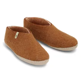 Egos Felted Wool Slipper Boots, Chestnut