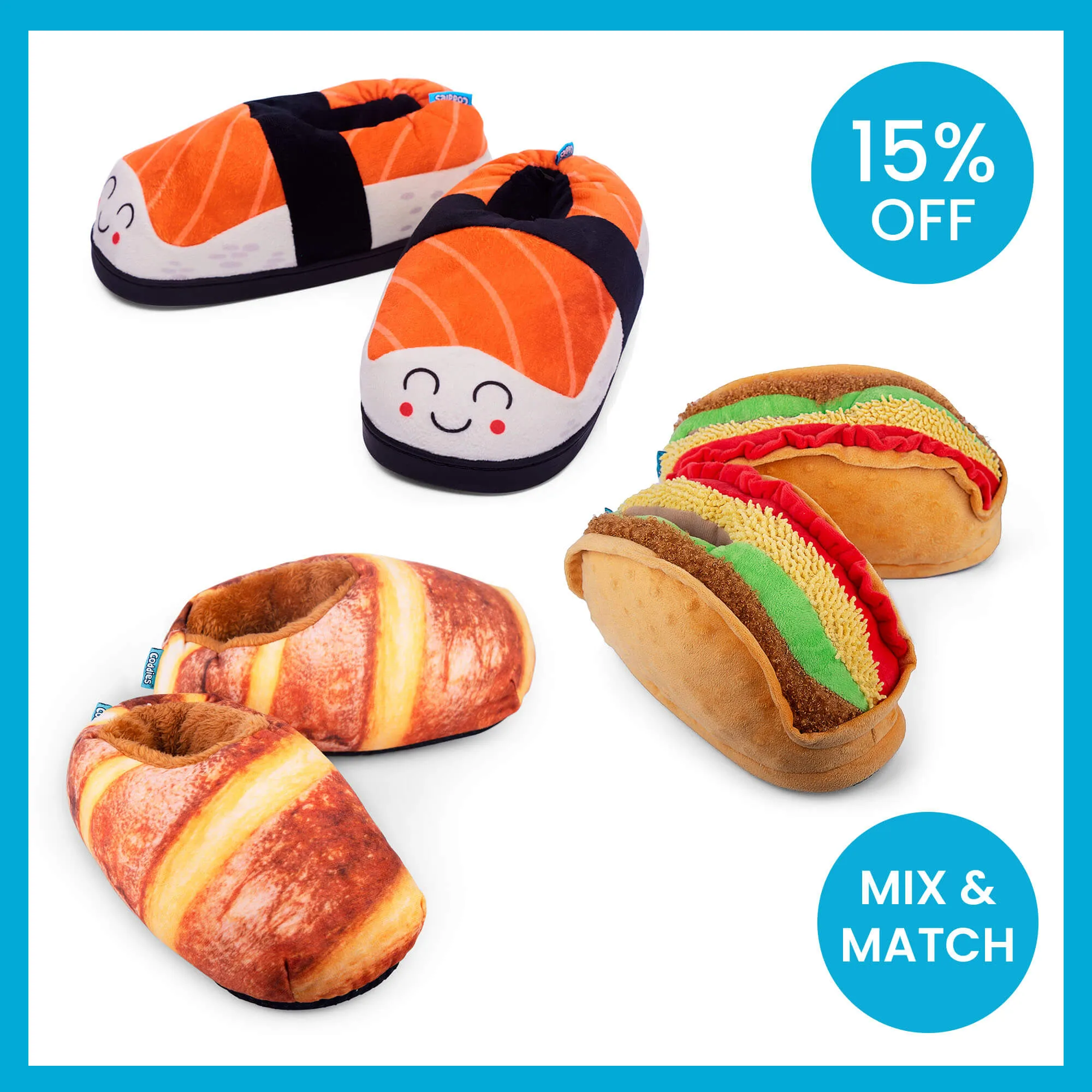 Foodie Slippers Mix & Match