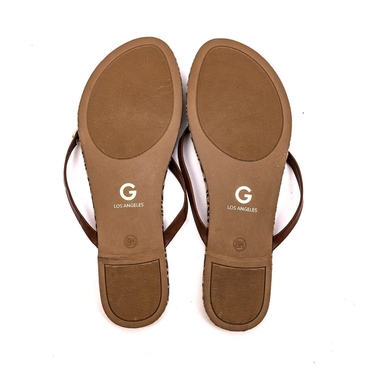 Gbg Flop Sandals Flip Flops Leather Brown Colour For Women