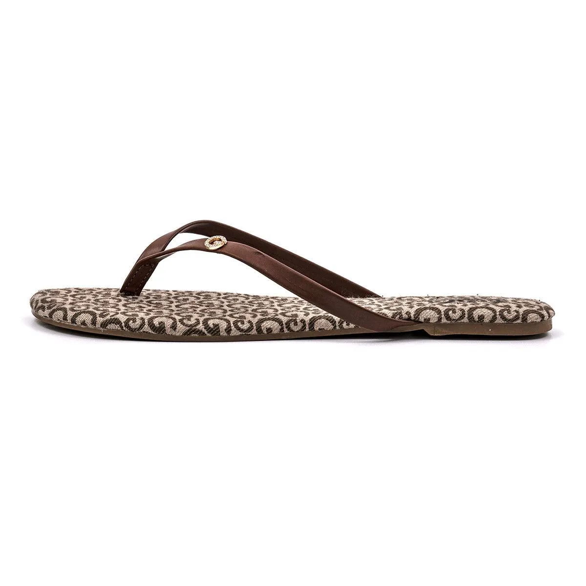 Gbg Flop Sandals Flip Flops Leather Brown Colour For Women