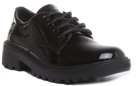 Geox J Casey In Black Patent