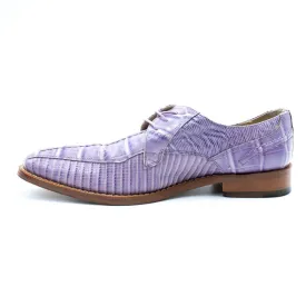 Giorgio Brutini Crocodile Textured Formal Lace Ups Leather Purple Colour For Men