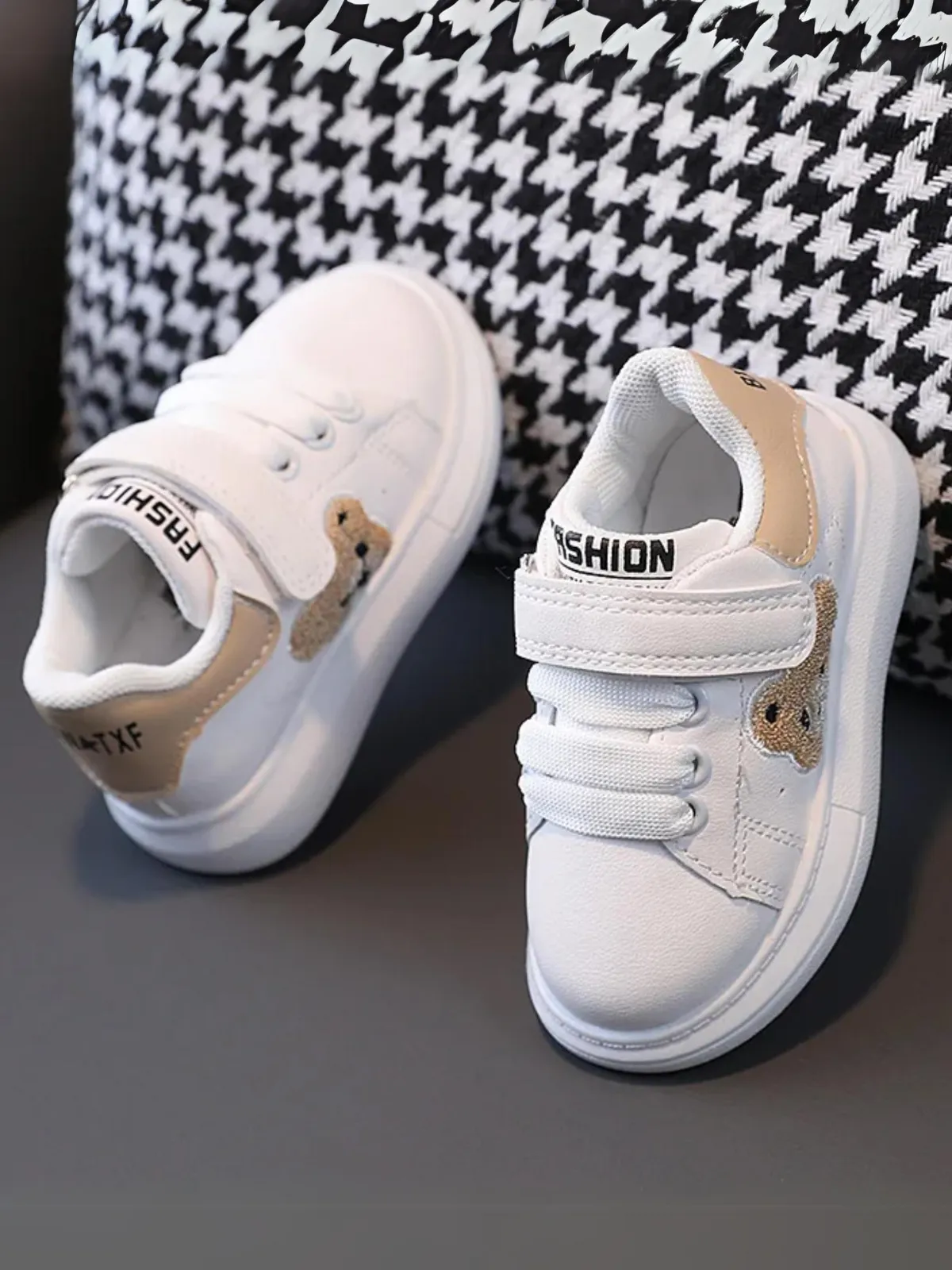 Girls Fashion Teddy Bear Sneakers By Liv and Mia