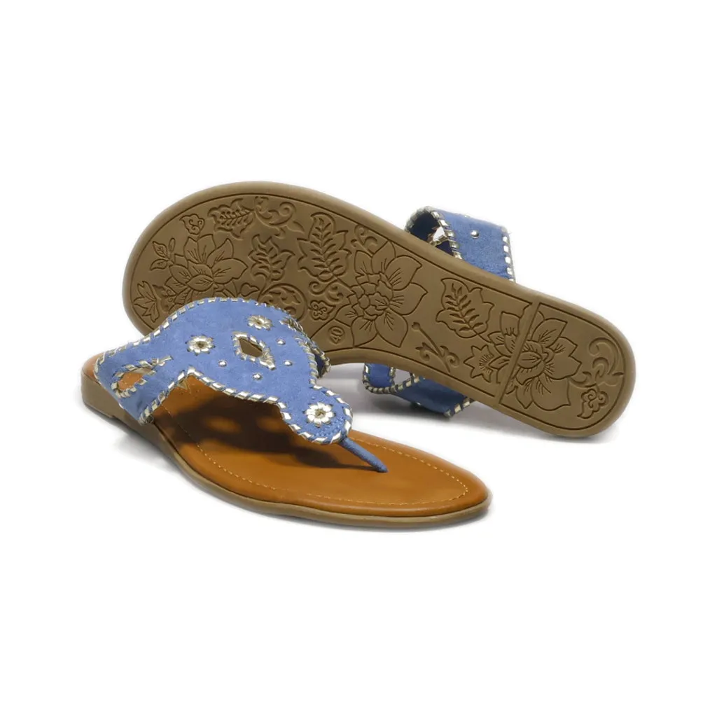 Graceland Flip Flops Fabric Blue Colour For Women