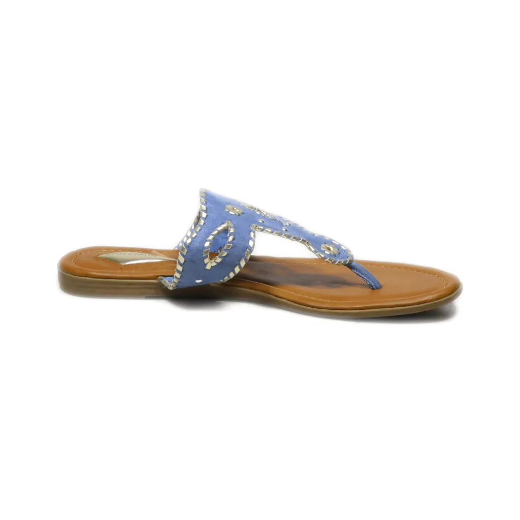 Graceland Flip Flops Fabric Blue Colour For Women