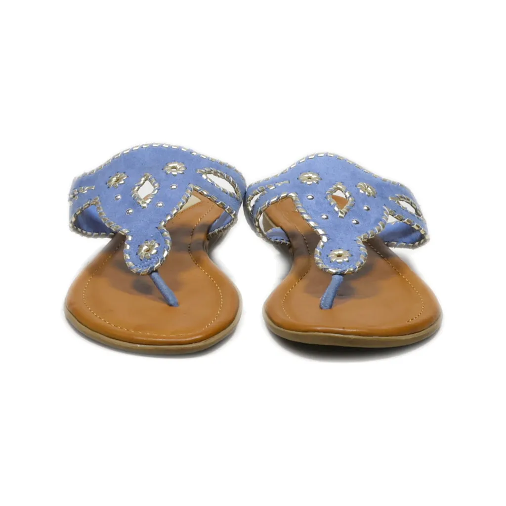 Graceland Flip Flops Fabric Blue Colour For Women