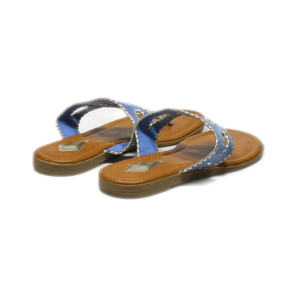 Graceland Flip Flops Fabric Blue Colour For Women